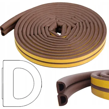 Těsnění do okna a dveří Těsnění Goldflex 7 mm x 0,9 cm x 600 cm hnědé