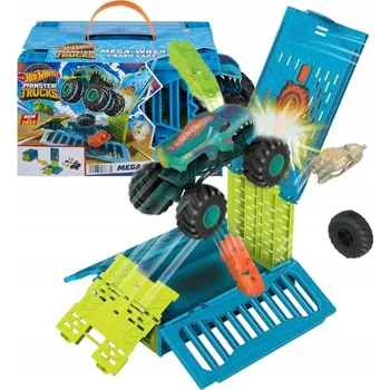 autíčko Hot Wheels Monster Trucks 1:24 Mega Wrex s klecí HNC29