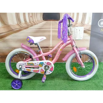 Dětské kolo Lehké dětské kolo 16" pro dívku od 3 let, hliníkový rám 8,5" + DOPLŇKY