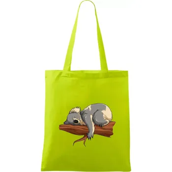 Koala na větvi - Taška bavlněná - 42 x 38 cm ( Limetková )