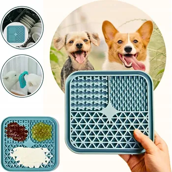 Miska pro psa 2 ks. UKLIDŇUJÍCÍ LÍZACÍ PODLOŽKA PRO PSA KOČKU - POTŘEBY PRO ZVÍŘATA