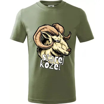 Starej kozel - Tričko dětské bavlněné - 134 cm/8 let ( Khaki )
