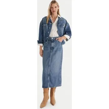 Dámská sukně Tommy Hilfiger Džínová sukně WW0WW46503 Modrá Regular Fit 42