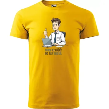 Sablio Tričko s potiskem Hrdina bez pláště? Ano, jsem sekretář - žluté S