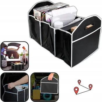 Organizér do auta PROSTORNÝ ORGANIZÉR DO KUFRU AUTA - SKLÁDACÍ TAŠKA / BOX - LEHKÝ