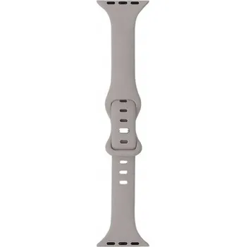 Řemínek na hodinky SVĚTLE ŠEDÝ SILIKONOVÝ ŘEMÍNEK S10 PRO APPLE WATCH 38/40/41/42 MM, POHODLNÝ