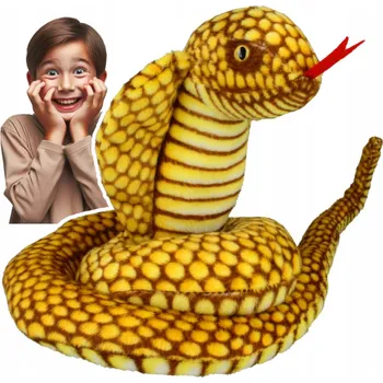 plyšák Plyšový Had Kobra Královská Měkký Plyšák 100cm Hračka Amade AM10430