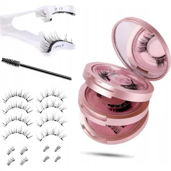 Péče o řasy a obočí 8 párů opakovaně použitelných magnetických řas s aplikátorem, není potřeba lepidlo