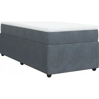 Postel Čalouněná jednolůžková postel 100x200 cm, odstíny šedé