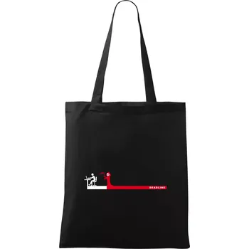 Nákupní taška Práce - deadline (Hana-creative) - Taška bavlněná - 42 x 38 cm ( Černá )