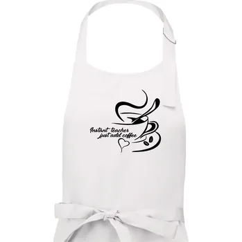 Kuchyňská zástěra Instant teacher - Dámská zástěra na vaření - Univerzální velikost ( Bílá )