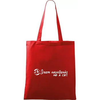 Nákupní taška Jsem nadržená! No a co! - Taška bavlněná - 42 x 38 cm ( Červená )