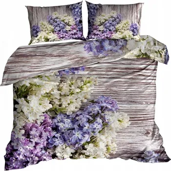 Povlečení Bavlna saténové Povlečení 140x200 cm KVĚTY ŠEŘÍKU