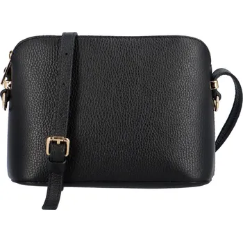 Kabelka Dámská kožená crossbody kabelka černá - Delami Jeffrey černá