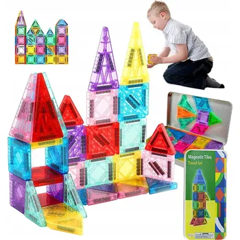 ostatní stavebnice Stavebnice stavební kostky 3D Magnetic Tiles Sada 36 dílků.