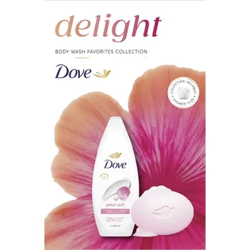 Kosmetická sada Dove Petal Soft dárková kazeta se sprchovou houbou