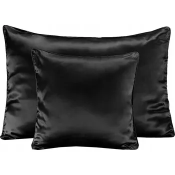 Povlečení Povlak Polštář 50x70 ze 100% hedvábí Povlečení černý