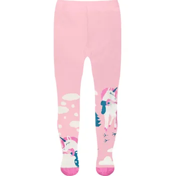 Protiskluzové dětské punčošky Jednorožec se šálou