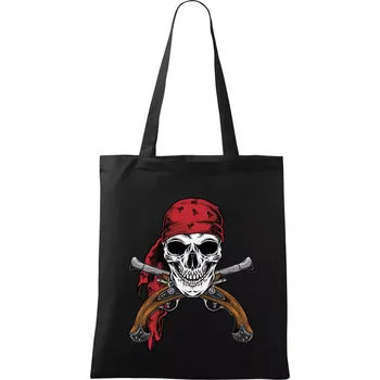 Nákupní taška Pirát s bambitkou - Taška bavlněná - 42 x 38 cm ( Černá )