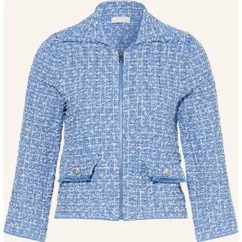 Dámský blejzr Liu Jo Dámská Bunda Hranatého Střihu Z Buklé S Flitry, tmavě...