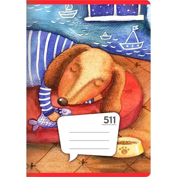 JUNIOR papír Sešit A5 linkovaný 511 s 1 pomocnou linkou