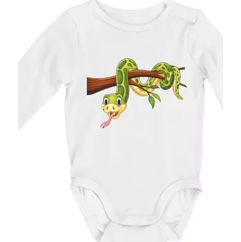 Had na větvi - Body kojenecké s dlouhým rukávem - Dlouhý r. do 3 měs ( Bílá )