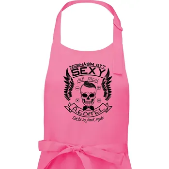 Kuchyňská zástěra Nesnáším být sexy - ředitel - Pánská zástěra na vaření - Univerzální velikost ( Růžová )
