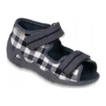 Chlapecké bačkory Befado dětské sandály textilní černé velikost 20