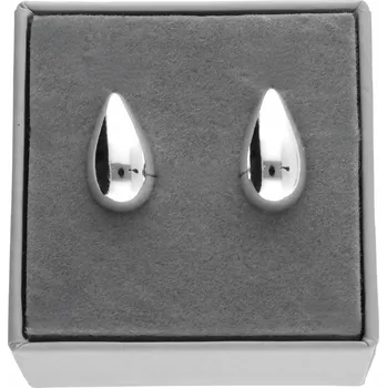 Náušnice Stříbrné náušnice velké hladké slzy sople rampoušek stříbro 925 VELKÉ KAPKY