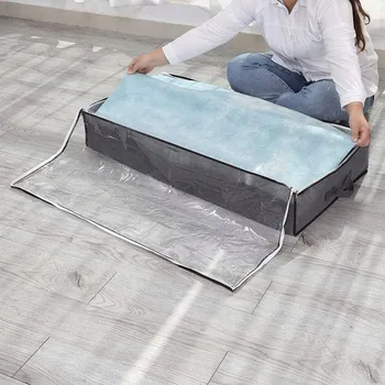 Úložný box 2x ORGANIZÉR NA ULOŽENÍ POVLEČENÍ OBLEČENÍ KONTEJNER POD POSTEL DO SKŘÍNĚ