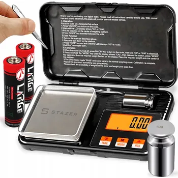 Kuchyňská váha Elektronická váha ARSA GO černá 200 g 0,01 g s LCD displejem