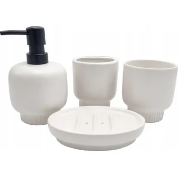 Sada koupelnových doplňků Sada koupelnových doplňků Madex, 4 díly, bílá