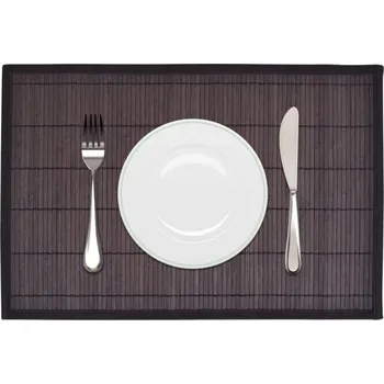 prostírání ZBXL 6 ks bambusových prostírání 30 x 45 cm tmavě hnědá