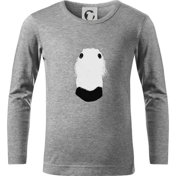 Chlapecké tričko Barzoj čumák (Moňas) - Triko dětské Long Sleeve - 122 cm/6 let ( Tmavě šedý melír )