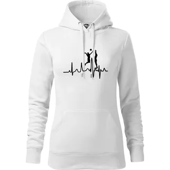Dámská mikina EKG volejbalisti muži - Mikina dámská Cape s kapucí - L ( Bílá )