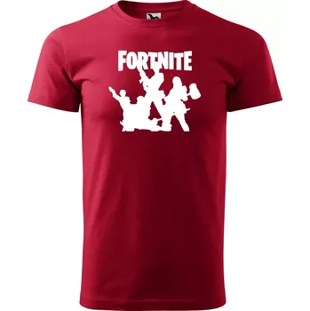 Sablio Tričko s potiskem Fortnite Team - červené 5XL