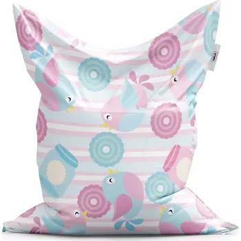 Sedací pytel Sablio Sedací vak Classic Roztomilí ptáčci - 150x100 cm