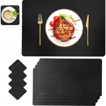 Prostěradlo VODĚODOLNÉ A OLEJIVZDORNÉ PVC PODLOŽKY 45X30 CM ČERNÉ SADA 8 KUSŮ