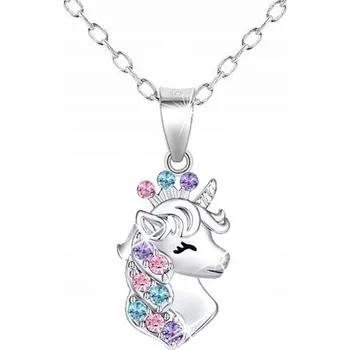 Náhrdelník STŘÍBRNÝ NÁHRDELNÍK KE Den dětí JEDNOROŽEC - IDEÁLNÍ DÁREK PRO DĚTI