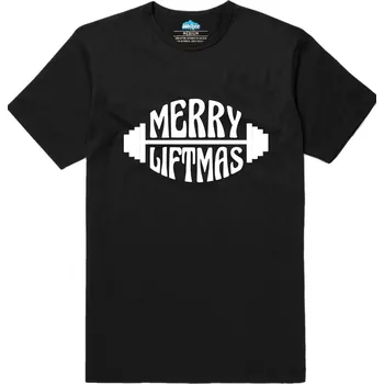 Pánské tričko Pánské tričko Merry Liftmas (Velikost: 5XL, Barva: Černá)