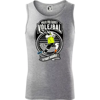 Hraju pro radost volejbal a fakt dobře - Tílko pánské Core - 2XL ( Tmavě šedý melír )