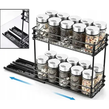 ORGANIZÉR POLICE DVOUÚROVŇOVÁ VYSOUVACÍ REGÁL POD DŘEZ DŘEZ KUCHYŇSKÁ