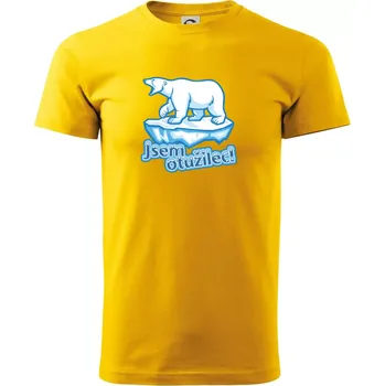 Pánské tričko Jsem otužilec - medvěd - Triko extra velké (5-8XL) - 5XL ( Žlutá )