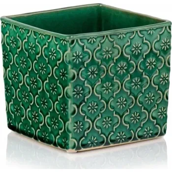 Květináč Květináč 14 cm keramický zelený