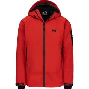 PitBull West Coast - pánská zimní softshellová bunda ROCKFISH červená velikost: M
