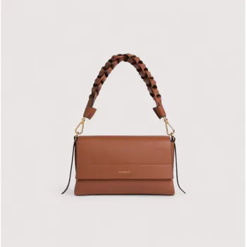 BOHEME GRANA DOUBLE KOŽENÁ KABELKA COCCINELLE COGNAC/NOIR SS26