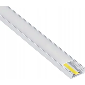 LED osvětlení LED profil Berge hliníkový nástěnný stříbrný 1 m pro LED pásek 8-12 mm