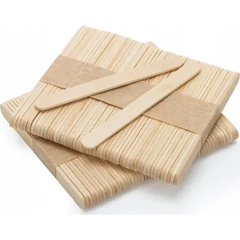 Jednorázové nádobí Dřevěné ploché tyčinky na nanuky 9,3 cm 50 ks