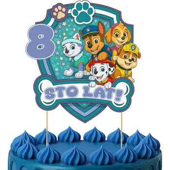 Obraz TOPER NA DORT TOPPER PES TÝM 7 LET DĚTI NAROZENINY