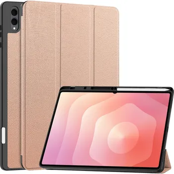 Pouzdro na tablet VSECHNONAMOBIL 126967 LEATHER Zaklápací kryt pro Samsung Galaxy Tab S11 Ultra RŮŽOVÁ GOLD